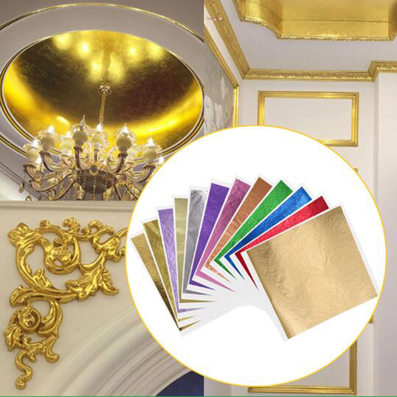 Office Furniture Equipment - 1000pcs/pack 13cm Leaf Sheets Gold Leaf