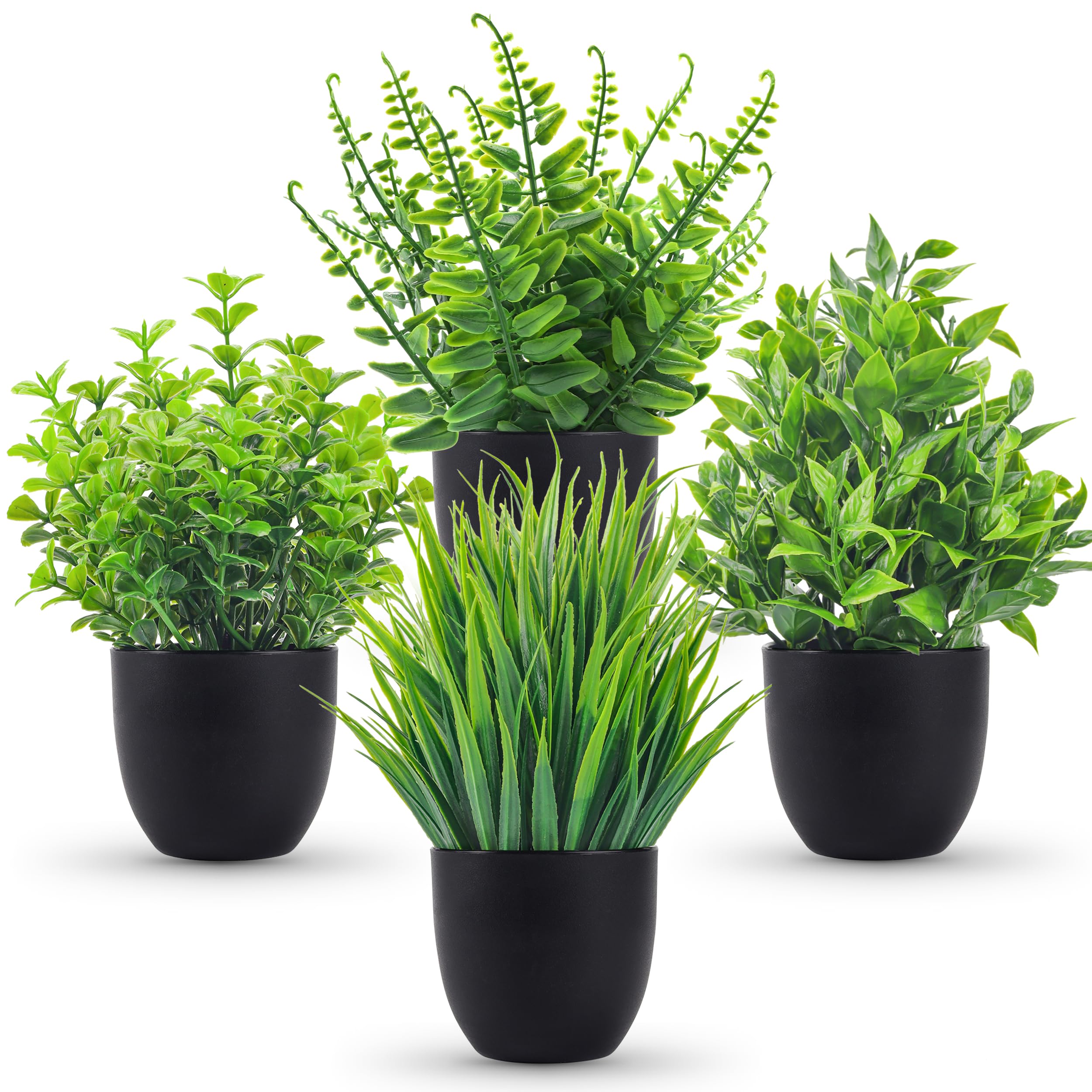 Office Furniture Used - 4 Packs Fake Plants Artificial Plants