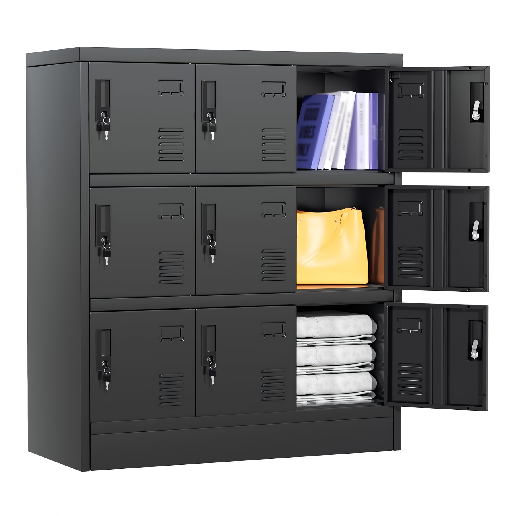 Locker Storage Metal - 9 Doors Metal Locker Storage Cabinet,