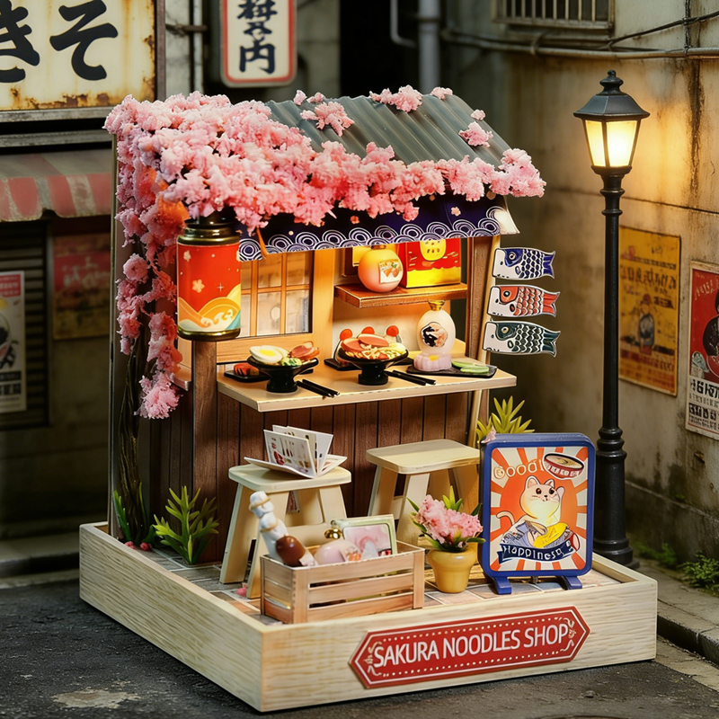 Office Furniture Used - Mini Dollhouse Kit Sakura Street Cafe