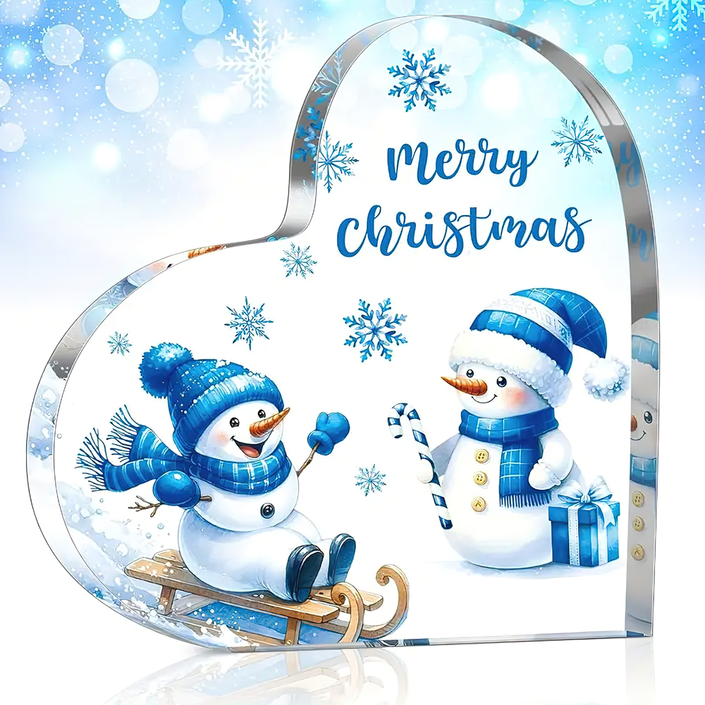 Office Furniture Equipment - Classic Style Merry Christmas Snowman Acrylic
