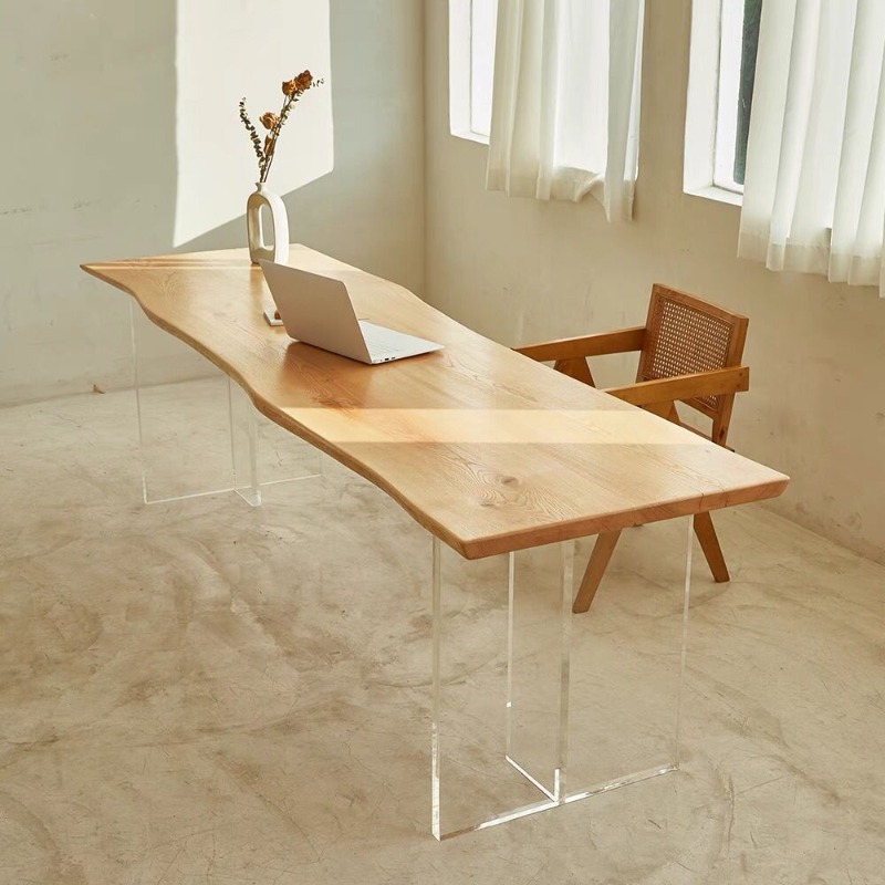 Nordic Solid Wood Acrylic Floa - Office Furniture And Desks avaliação e preço
