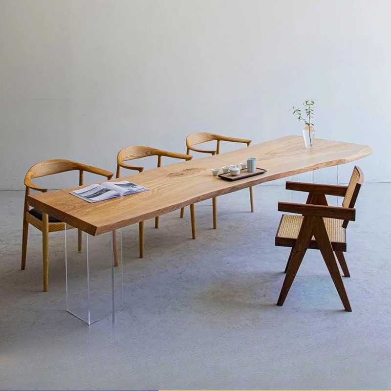 Nordic Solid Wood Acrylic Floa - Office Furniture And Desks avaliação e preço