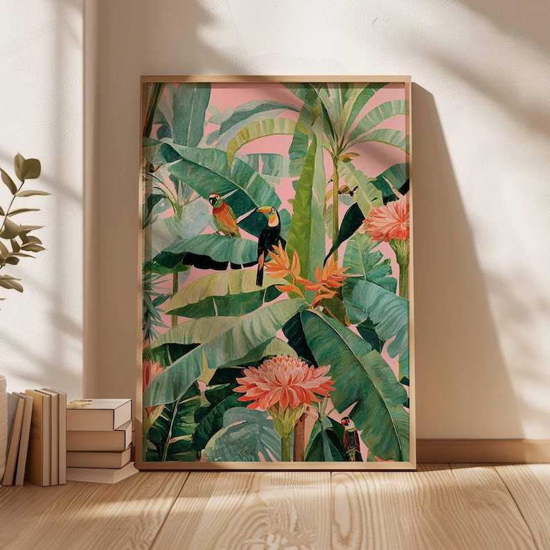 1pc Retro Tropical Canvas Post - Office Furniture Home avaliação e preço
