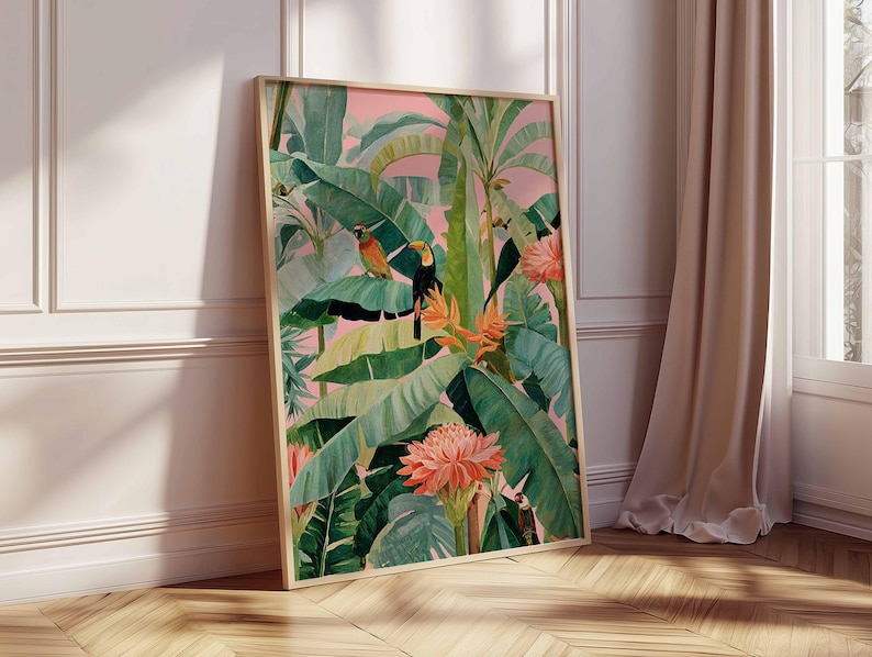 1pc Retro Tropical Canvas Post - Office Furniture Home avaliação e preço