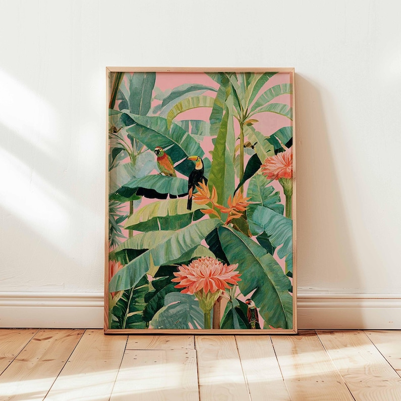 1pc Retro Tropical Canvas Post - Office Furniture Home avaliação e preço