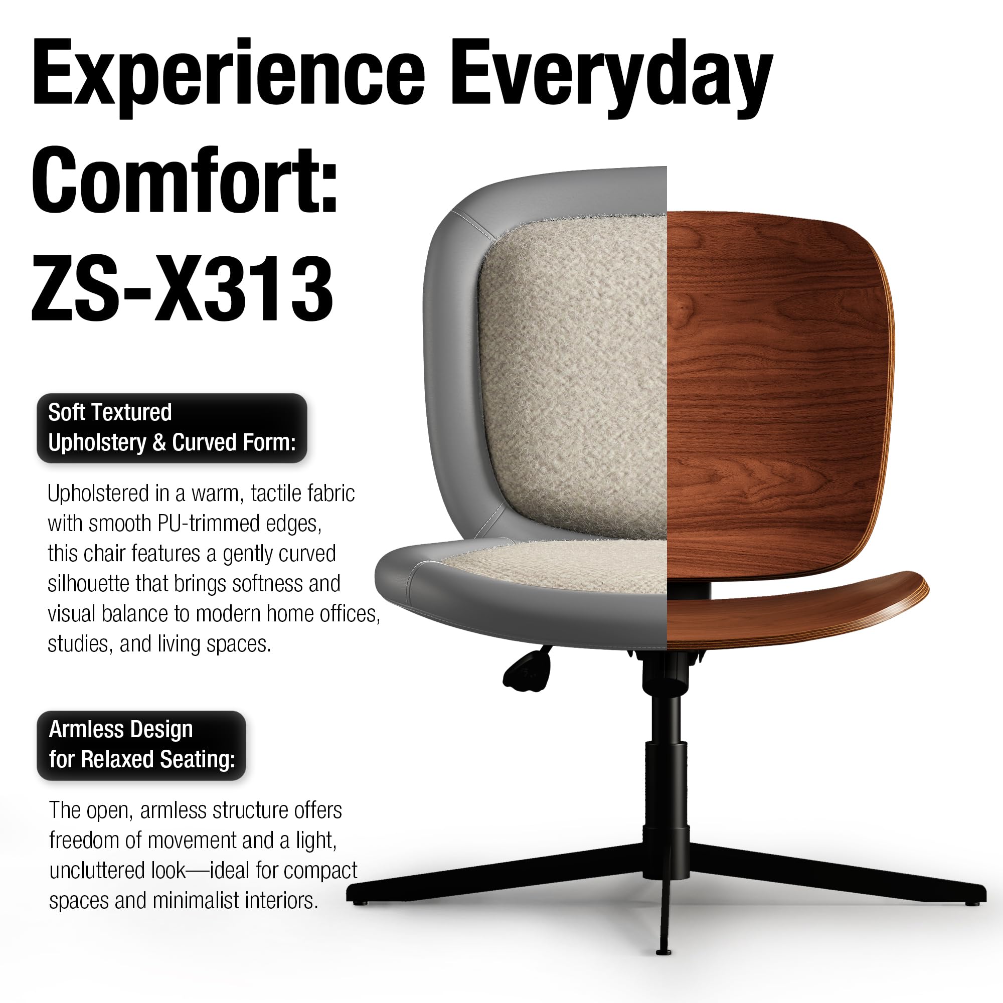 Armless Office Chair With Whee - Office Furniture And Desks avaliação e preço