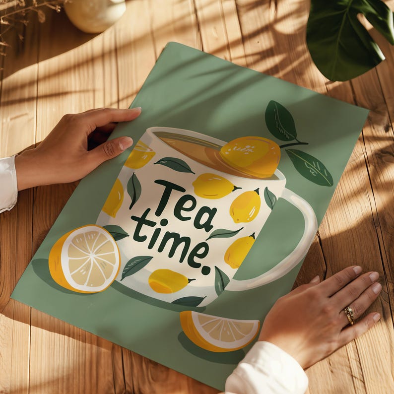 Modern Lemon Tea Time Aestheti - Office Furniture Home avaliação e preço