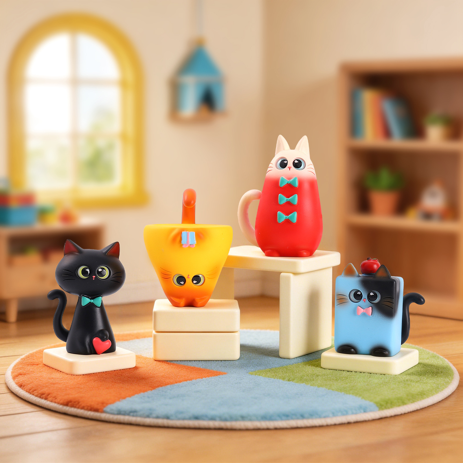 Blind Box Cat Figurine Resin C - Office Furniture Used avaliação e preço