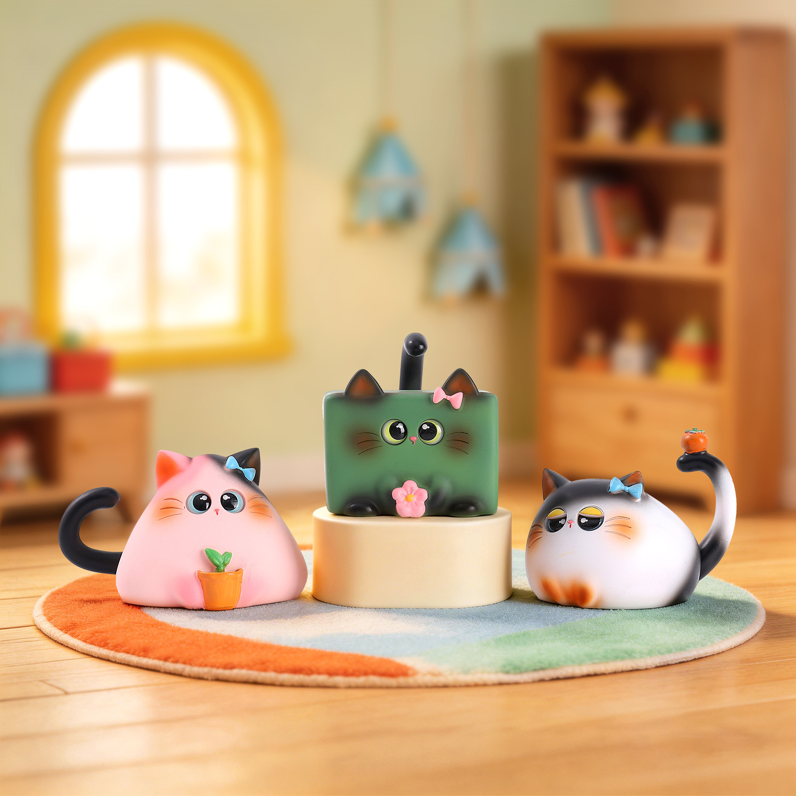 Blind Box Cat Figurine Resin C - Office Furniture Used avaliação e preço