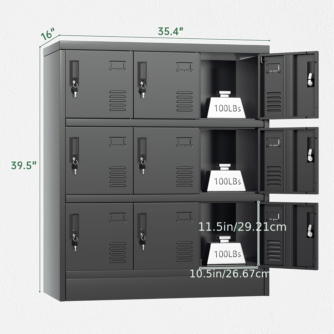 9 Doors Metal Locker Storage C - Locker Storage Metal avaliação e preço