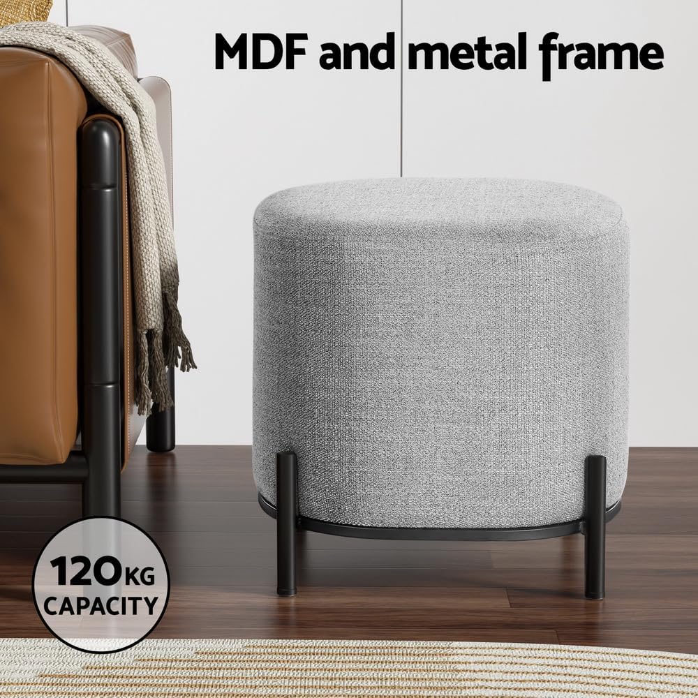 **/Ottoman, Round Footstool Lo - Office Furniture Home avaliação e preço