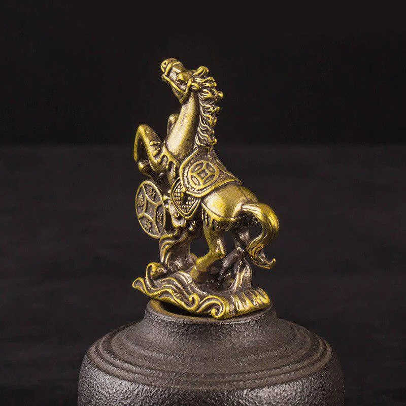Solid Brass Zodiac Horse Statu - Office Furniture Equipment avaliação e preço