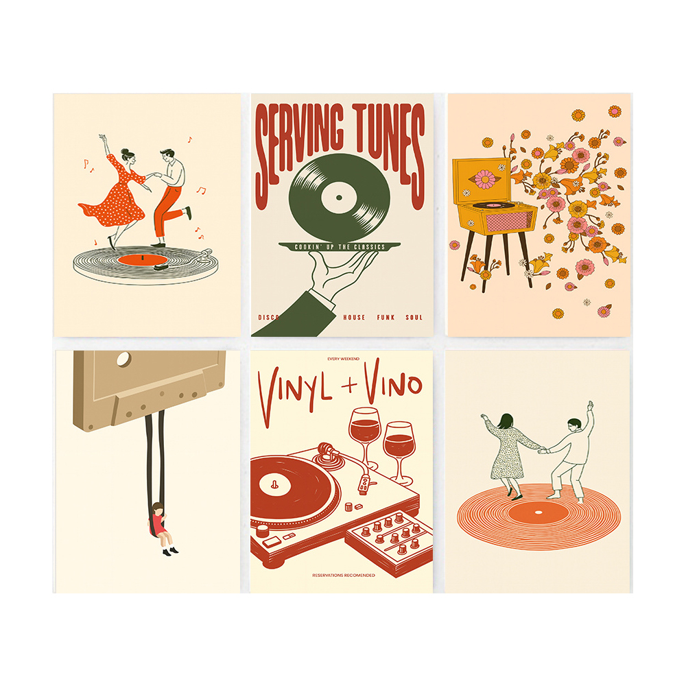1pc Vintage Music Canvas Poste - Office Furniture Home avaliação e preço