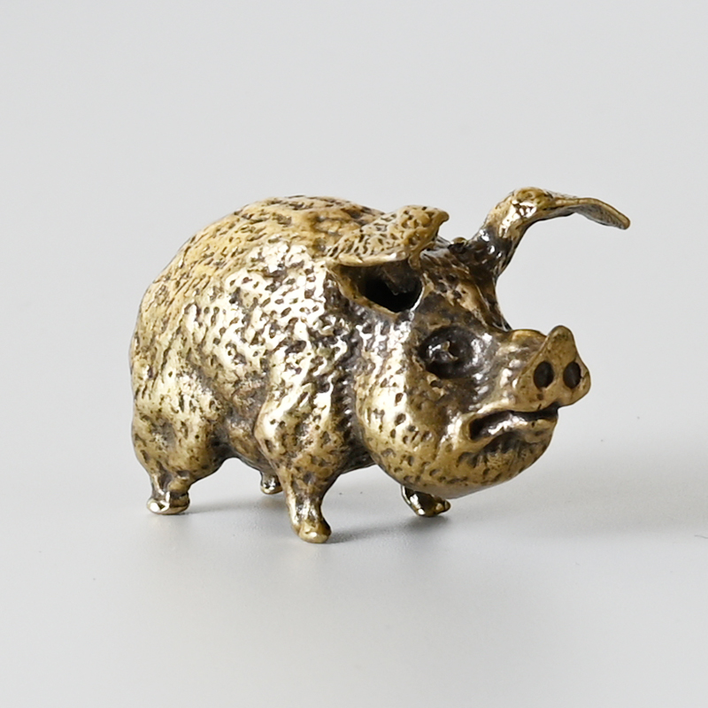 Vintage Brass Pig Small Orname - Office Furniture Equipment avaliação e preço