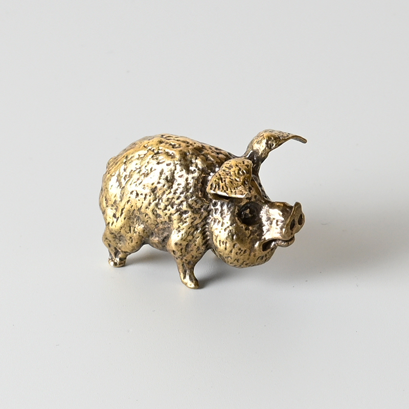 Vintage Brass Pig Small Orname - Office Furniture Equipment avaliação e preço