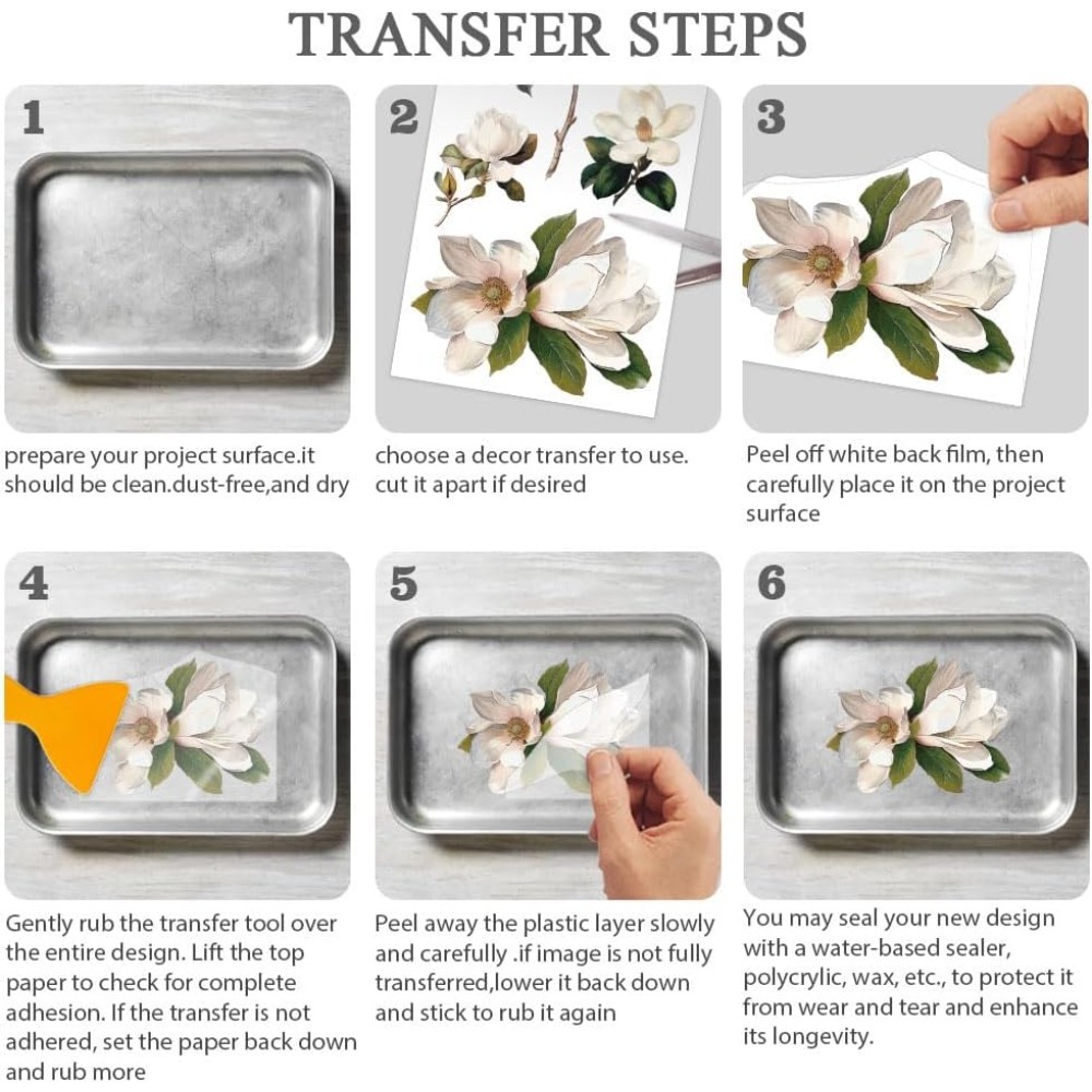 3pcs/Set Rose Rub on Transfers - Office Furniture Equipment avaliação e preço