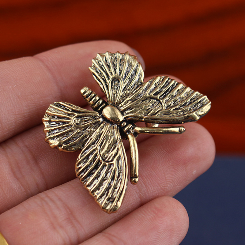 Brass Butterfly Statue, Insect - Office Furniture Equipment avaliação e preço