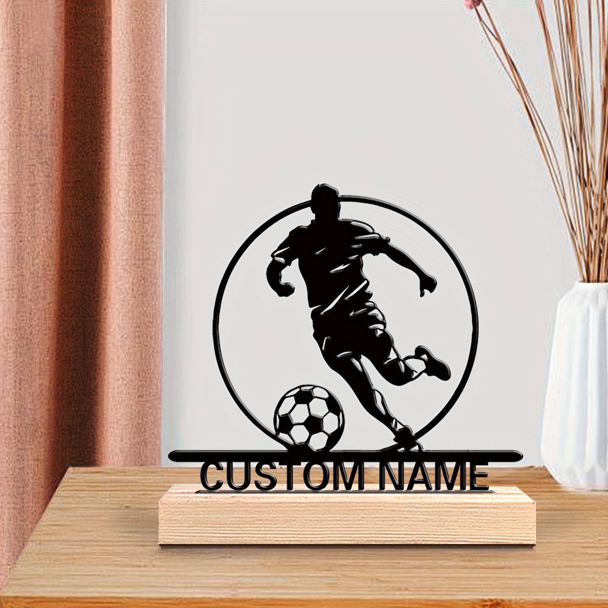 Custom Soccer Player Metal Sta - Office Furniture Home avaliação e preço