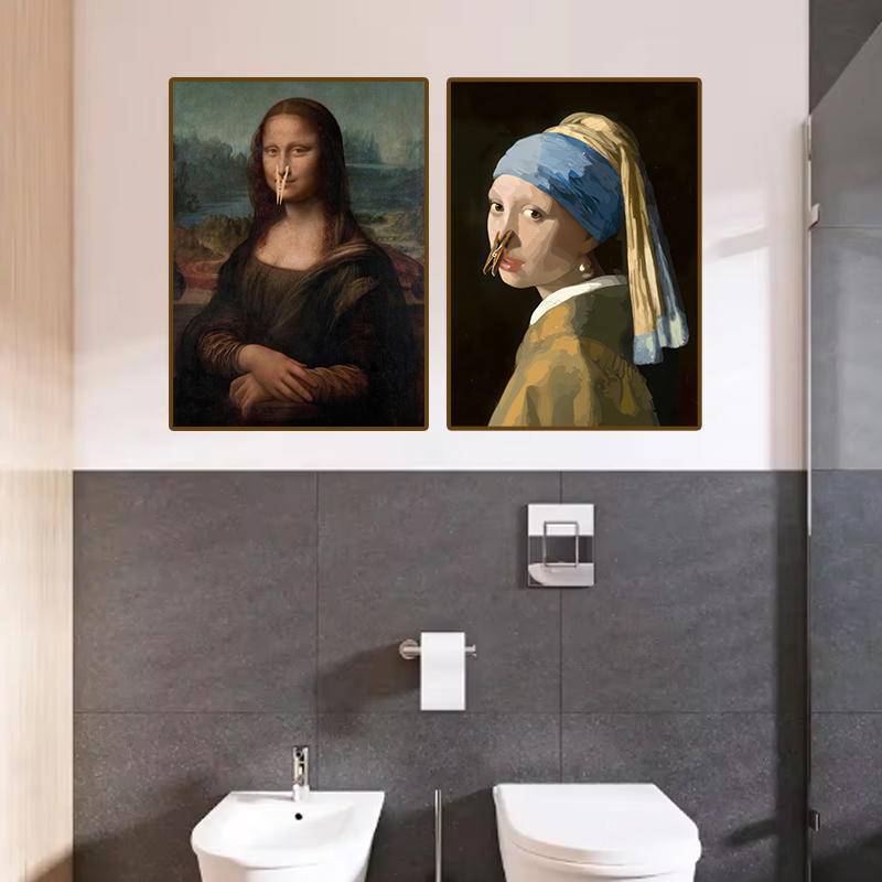 1pc Funny Abstract Bathroom To - Office Furniture Home avaliação e preço