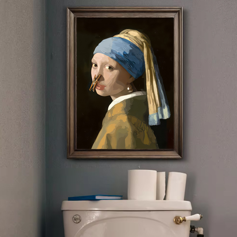 1pc Funny Abstract Bathroom To - Office Furniture Home avaliação e preço