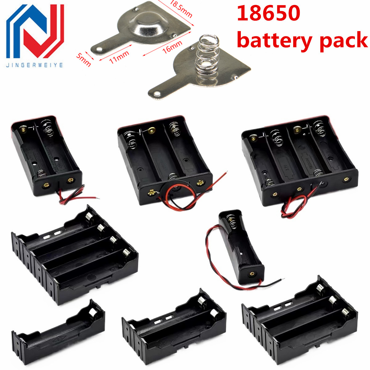 2pcs ABS 18650 Power Bank Case - Locker Storage Metal avaliação e preço